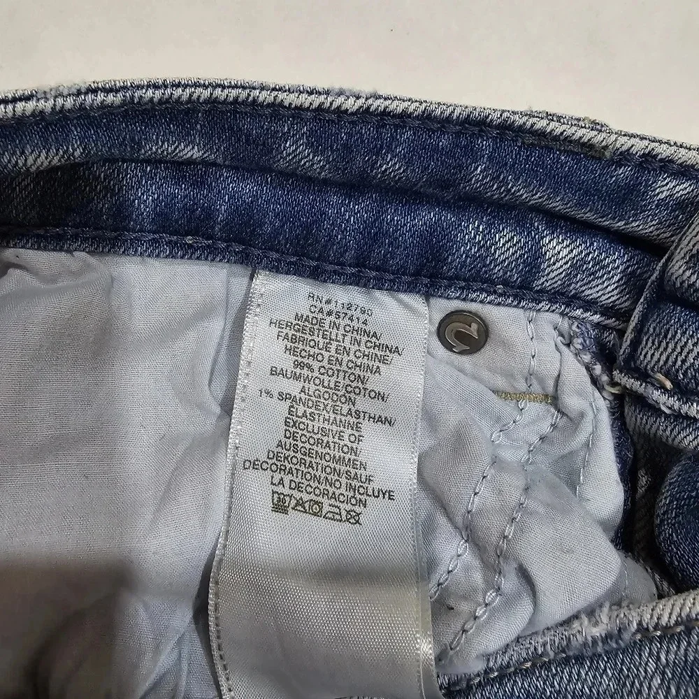 True Religion‎ Margot Jeans Women's High Rise Cropped Mini Boot Size 25 Raw Hem